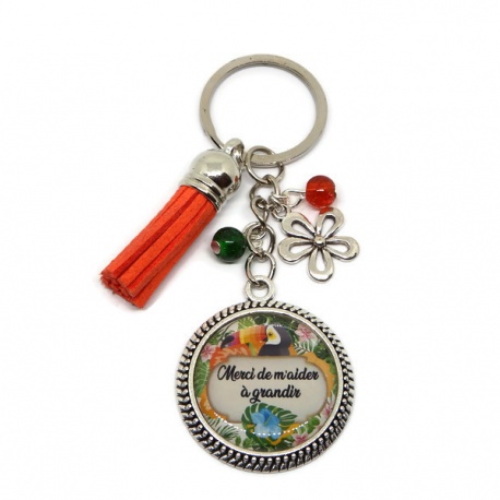 Porte clés "Merci de m'aider à grandir"
