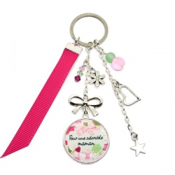 Porte clés ou bijou de sac "Pour une adorable maman"