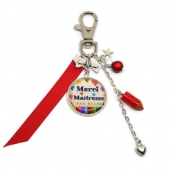 Porte clés ou bijou de sac "Merci maîtresse"