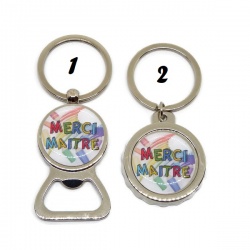 Porte clés décapsuleur "Merci maître"