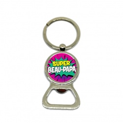 Porte clés décapsuleur "Super beau papa"