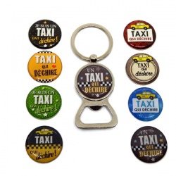 Porte clés décapsuleur TAXI modèle au choix
