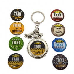 Porte clés TAXI modèle au choix